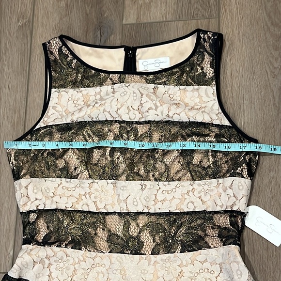 NWT Jessica Simpson Sleeveless Lace Cocktail Dress Fit & Flare 10 - Picture 8 of 17